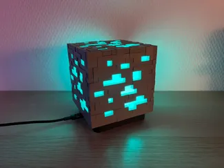 Minecraft Ore Lamp (WLED / ESP32 D1 Mini USB-C)
