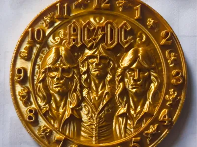 AC/DC medallion or clock