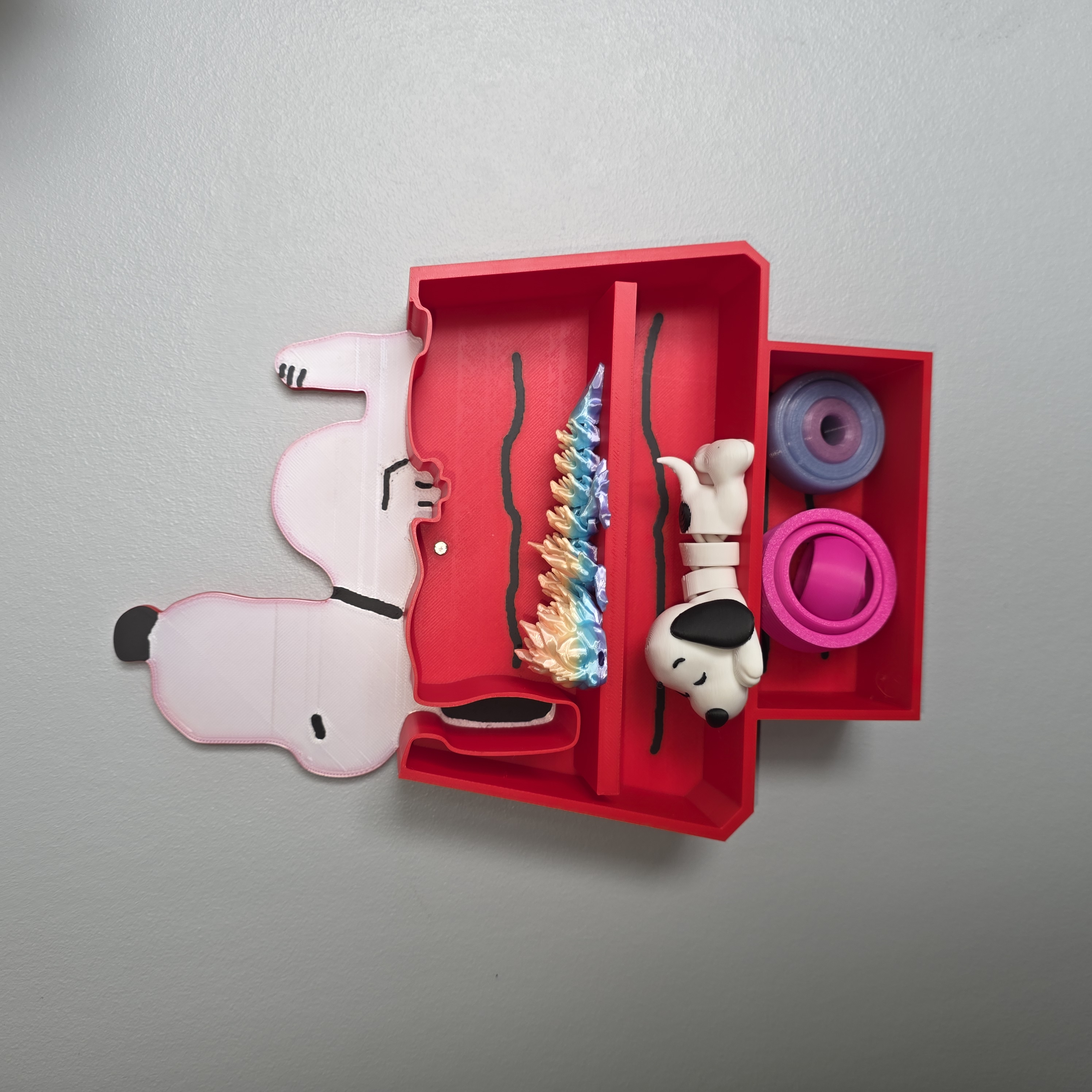 Snoopy Trinket Shelf - Free 3D Print Model - MakerWorld