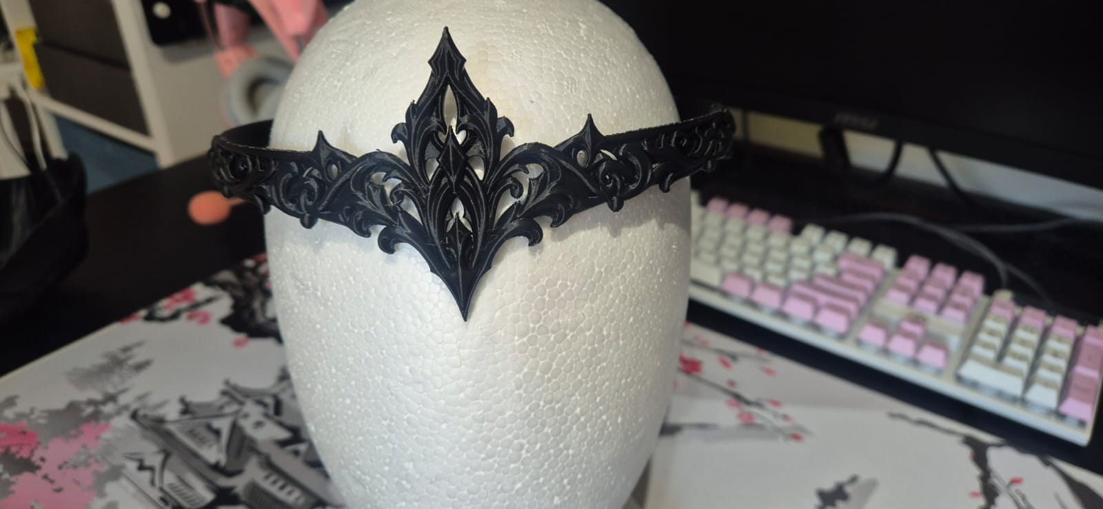 Gothic Fantasy Tiara – Ornate Dark Crown - 1
