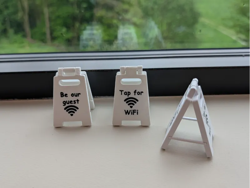 Print-in-Place Guest WiFi NFC Sign