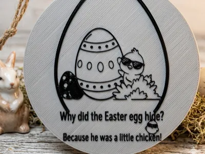 Funny Easter Chick Ornament
