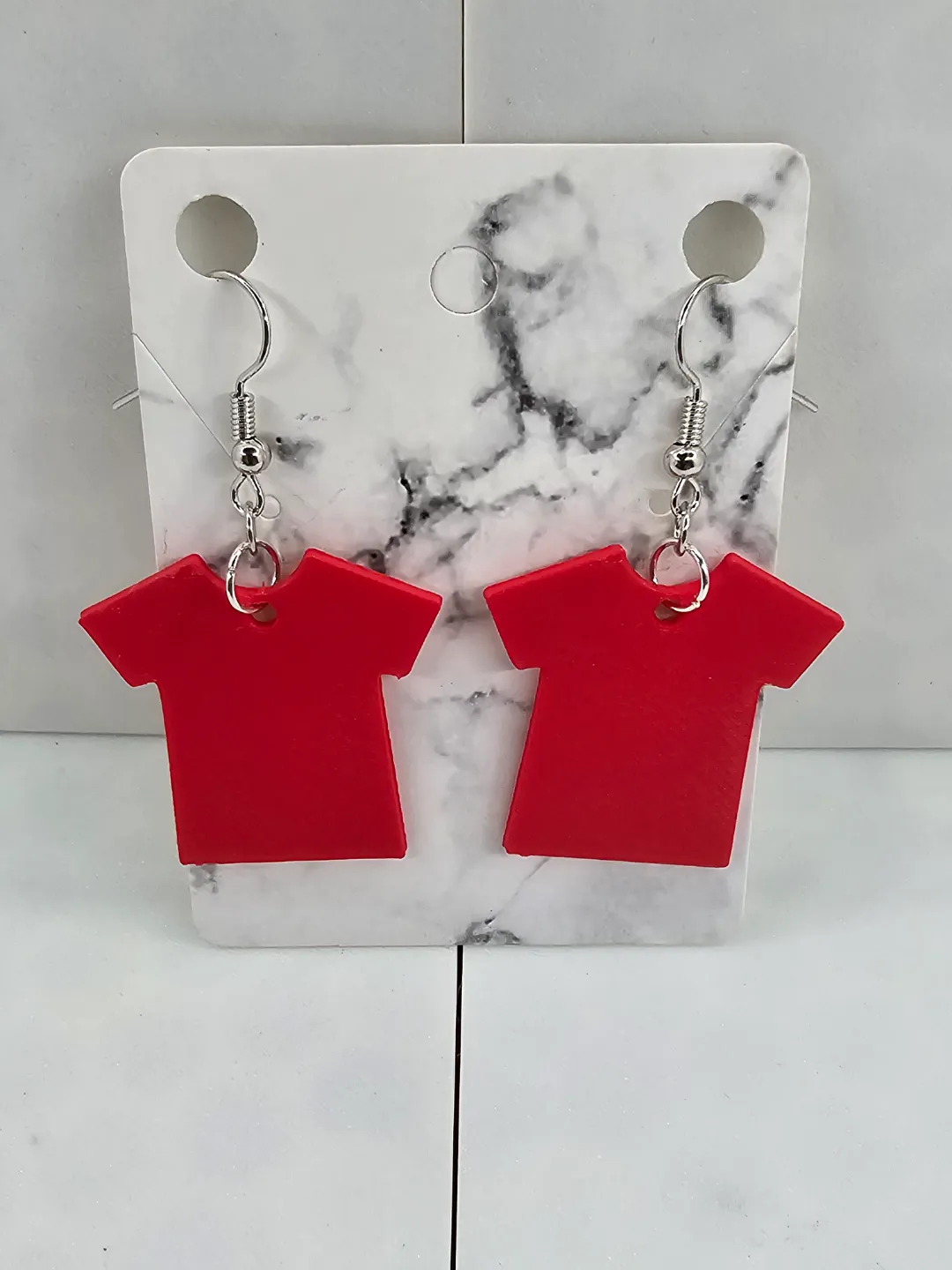 Friday Red Shirt Earrings R.E.D. view 2