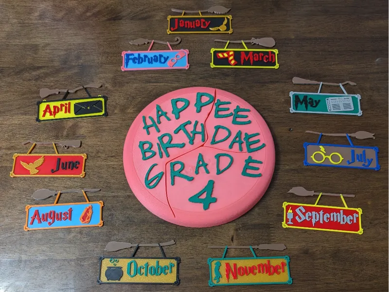 Harry Potter Classroom Birthday Calendar
