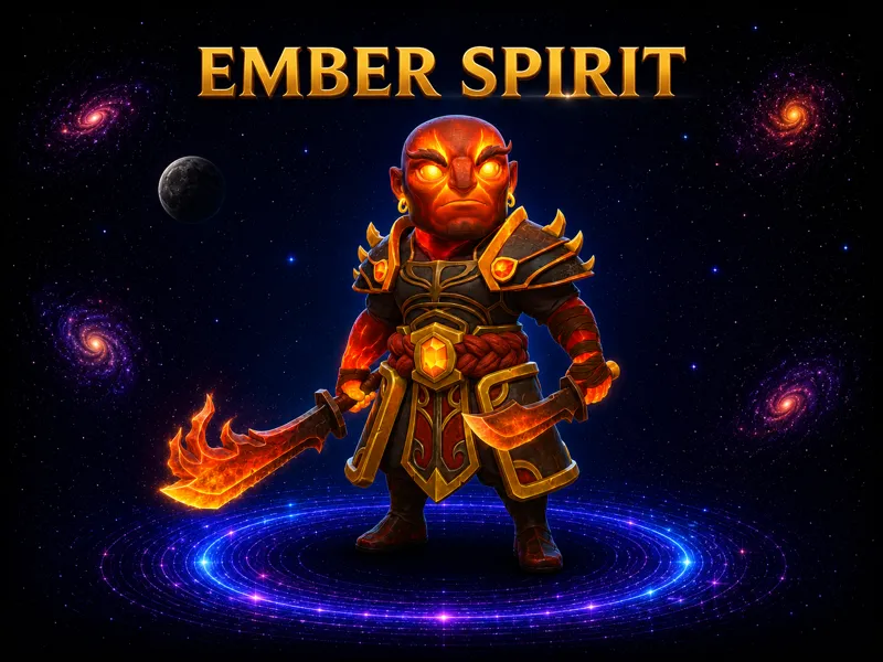 DOTA 2 EMBER SPIRIT CHIBI STYLE