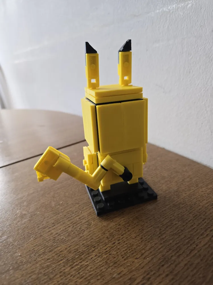 MOC Brickheadz Picachu [Pokémon] at 150% Scale - Free 3D Print Model ...