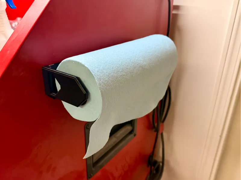 Magnetic Shop Towel Holder - Print in place hinge