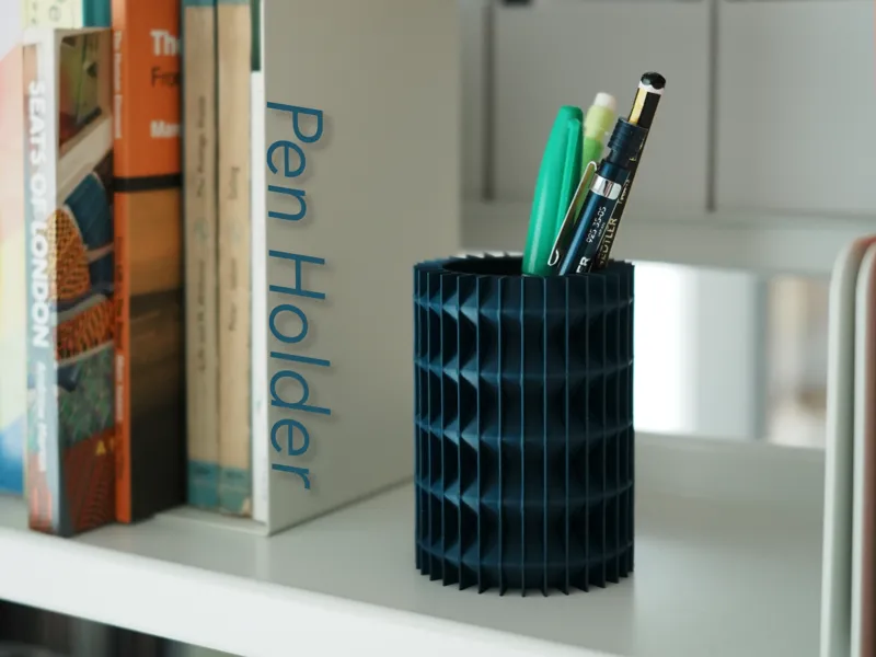 RippleGrid Geometric Pen Holder