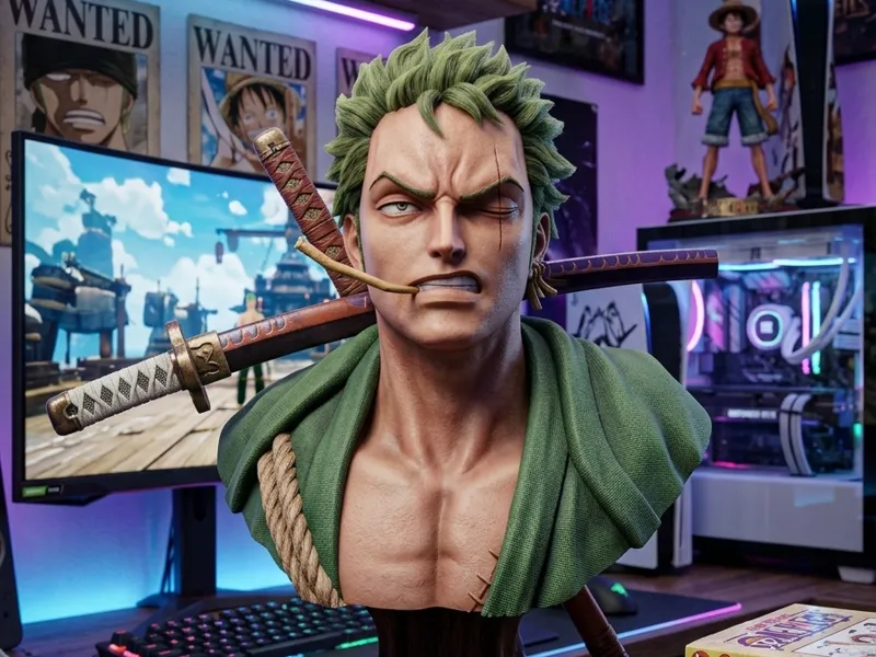 Busto 3D de Roronoa Zoro – One Piece