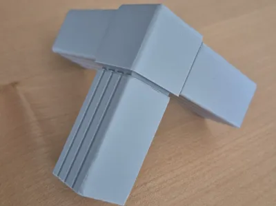 Corner connector for 25mm aluminum square tubes