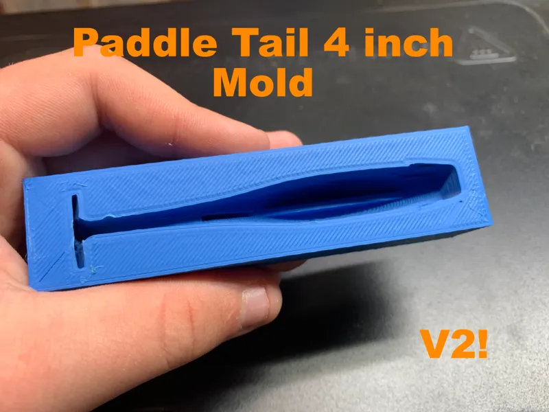 4 Inch Swim Bait Open Pour Mold V2
