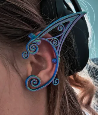 Elf ears with ear cuffs