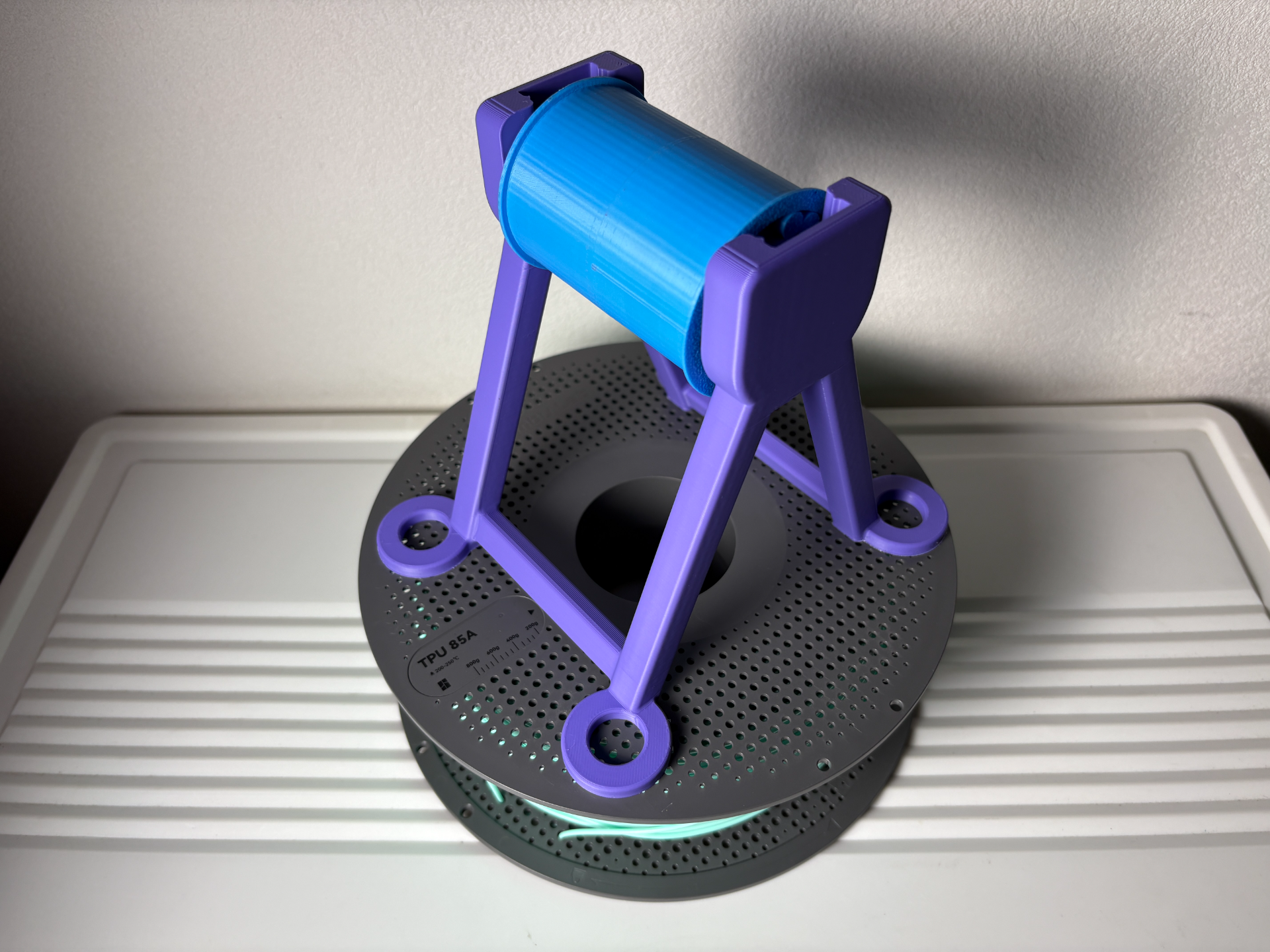Low-Friction TPU Spool Holder with Printed Bearing