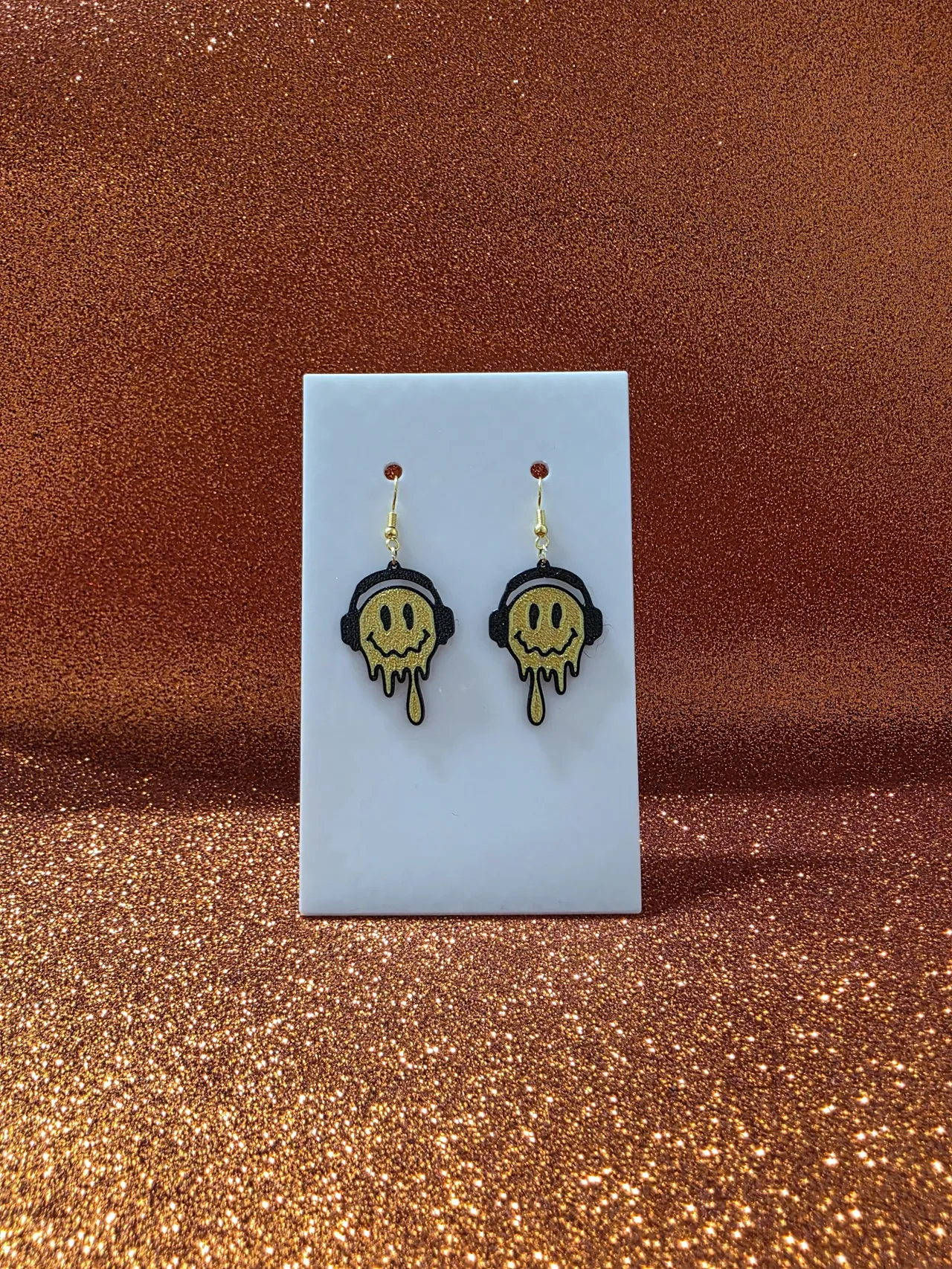 Melted emo-deejay earrings view 2