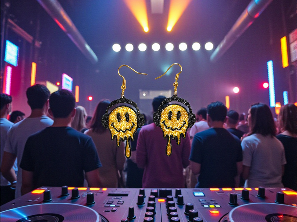 Melted emo-deejay earrings