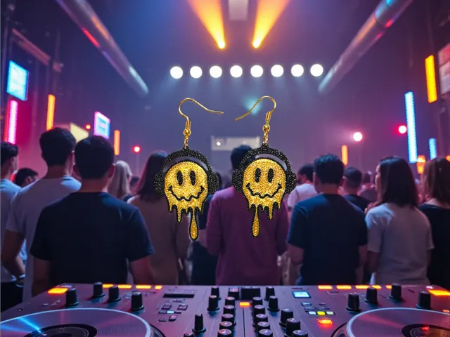 Melted emo-deejay earrings