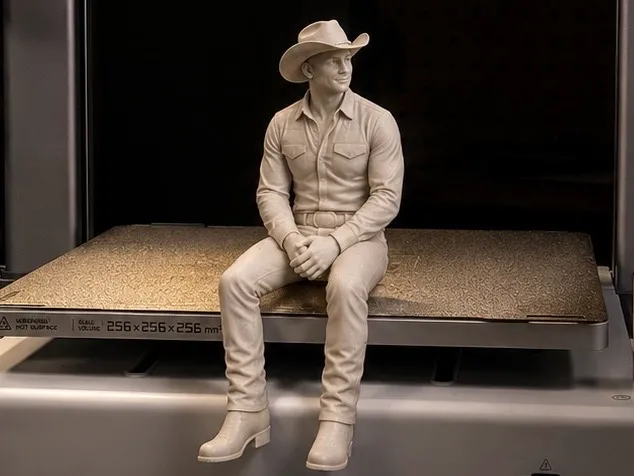 Cowboy assis - figurine western