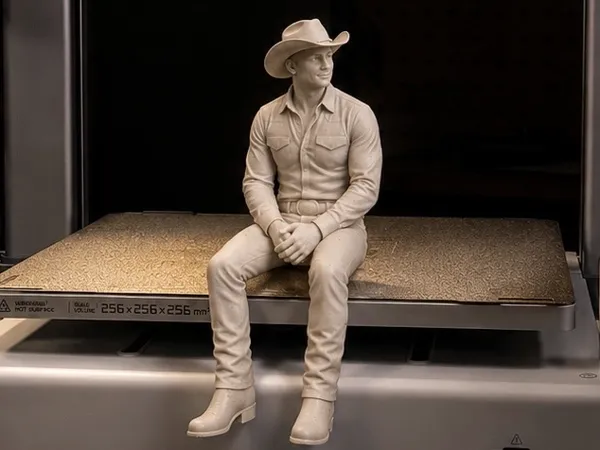 Cowboy assis - figurine western