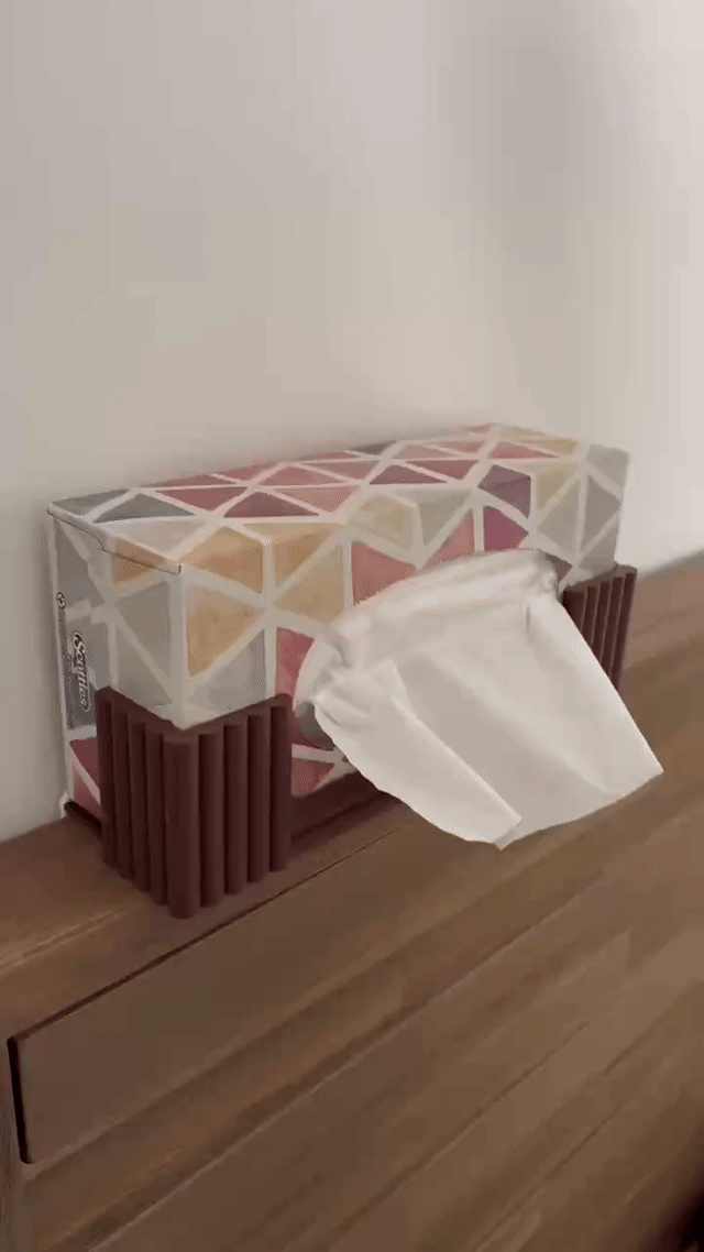 Bedside Tissue Box Holder (No Screws, glu, ams)