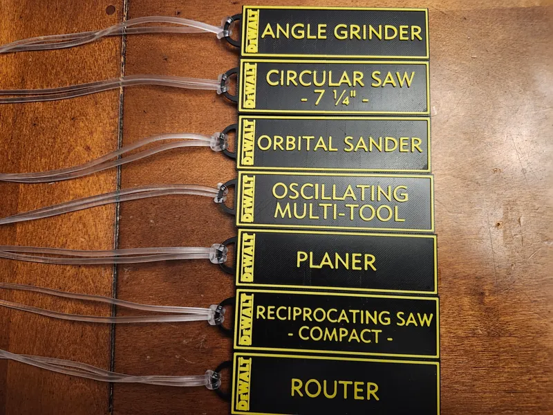 DeWalt Tool Bag Tags