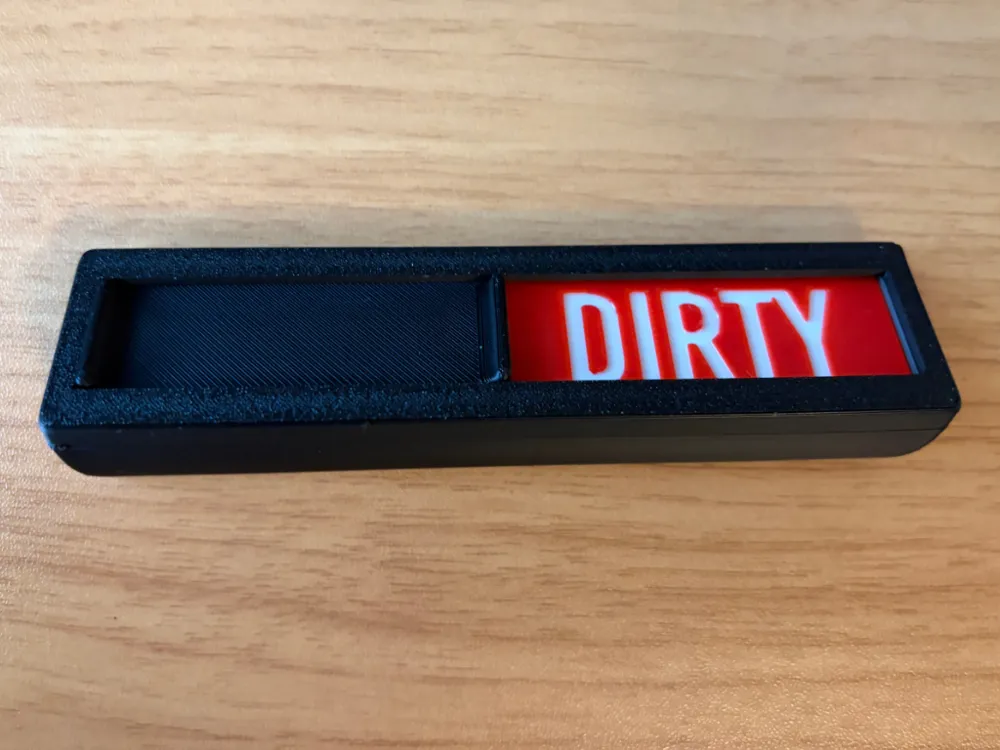 Dishwasher Dirty Clean Slider Sign - Free 3D Print Model - MakerWorld