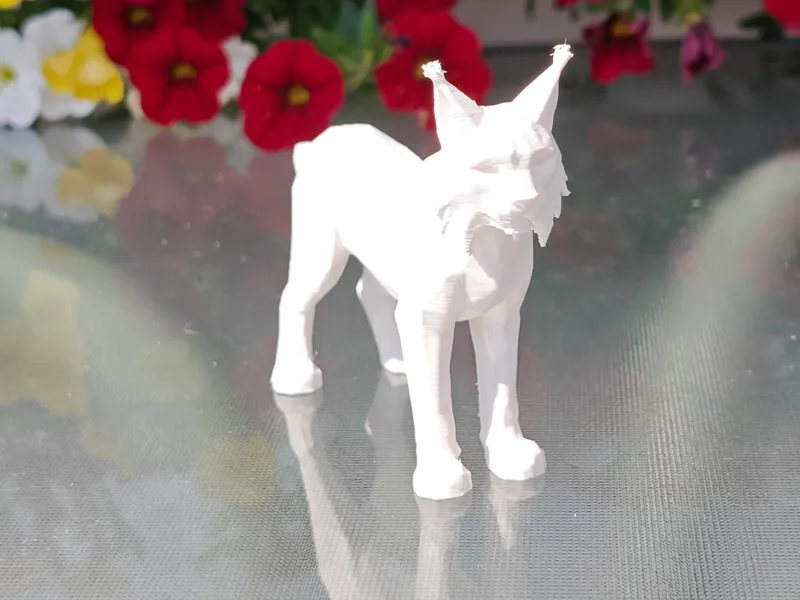 Geometric Low Poly Lynx Figurine