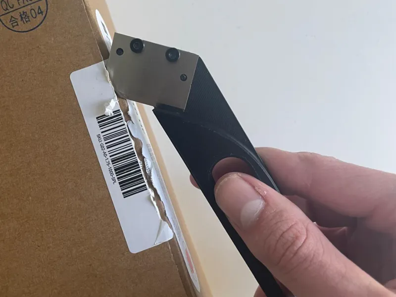 Box cutter using Bambu lab scraper blade