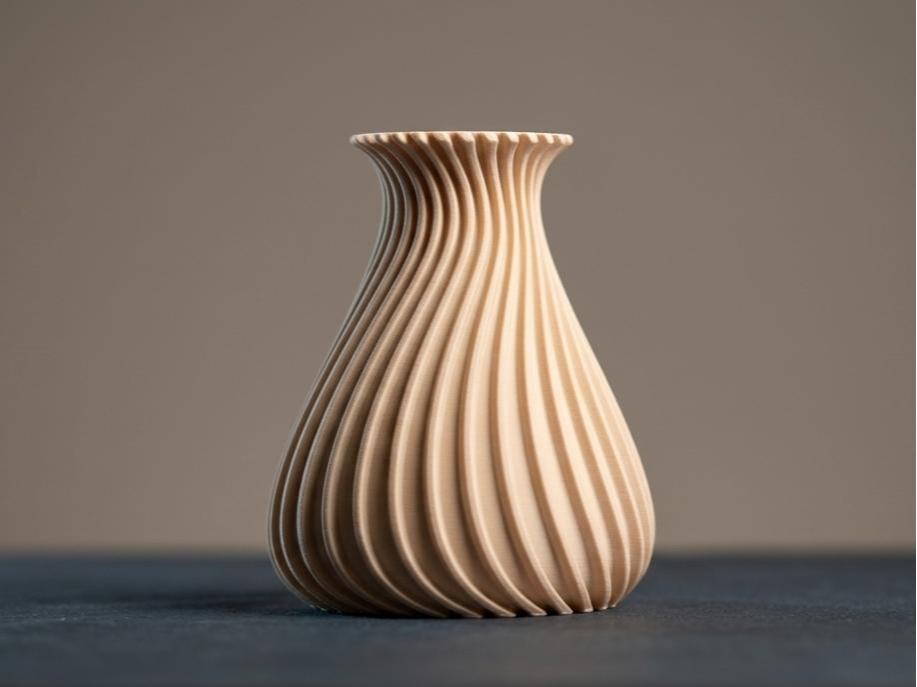 Spiral Ribbed-Vase