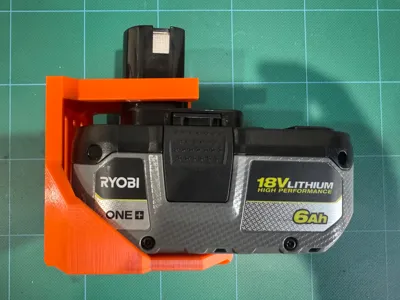 Ryobi wall mount 18v battery holder