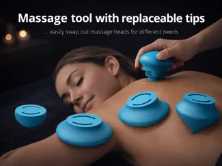 Massage Tool with Replaceable Tips