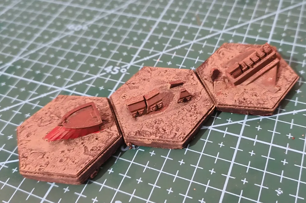 Grimdark Hex Tiles Crashed Battleship Pack 5 - Free 3D Print Model ...