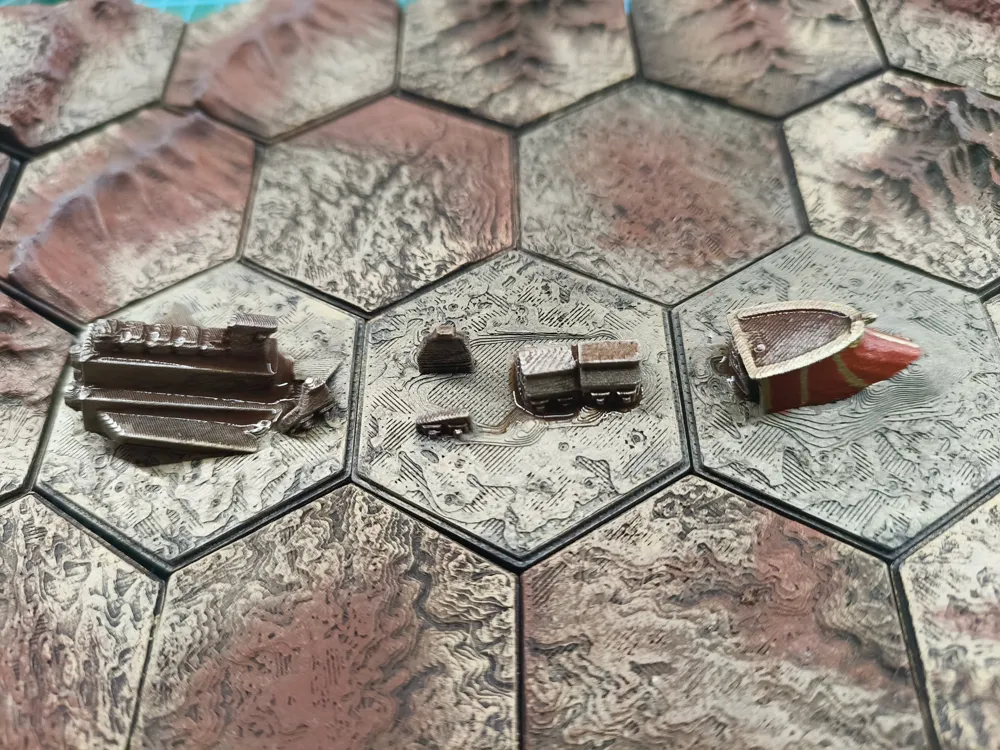 Grimdark Hex Tiles Crashed Battleship Pack 5 - Free 3D Print Model ...