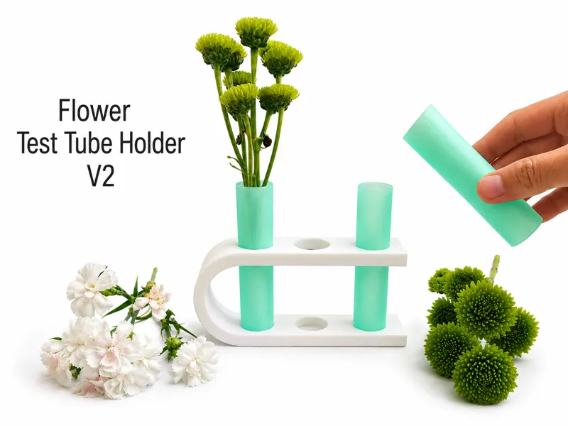 Flower Test Tube Holder (V2) 