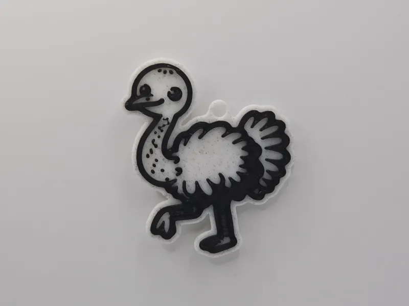 Cute Ostrich Keychain