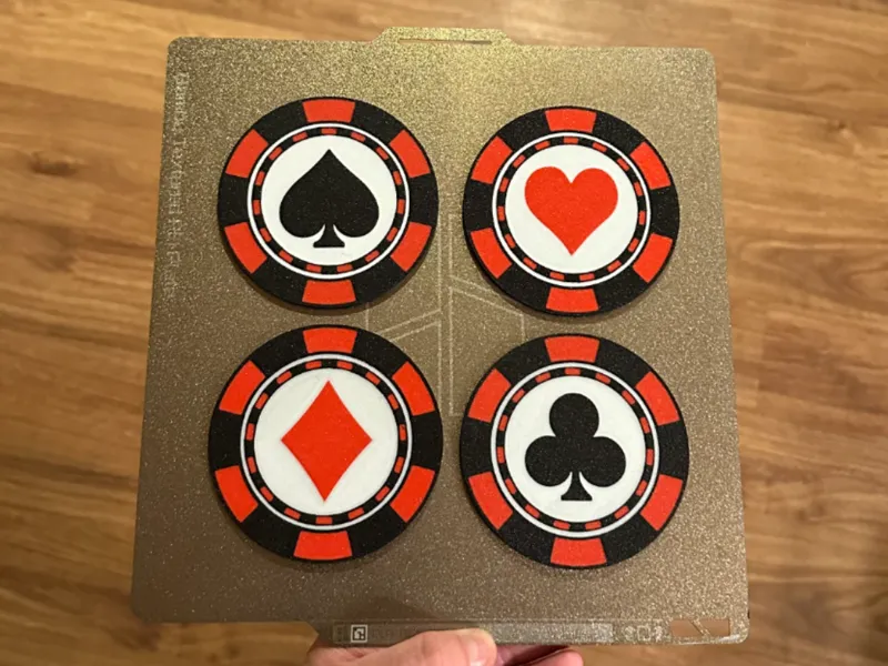 Game Night Poker Chip Coasters