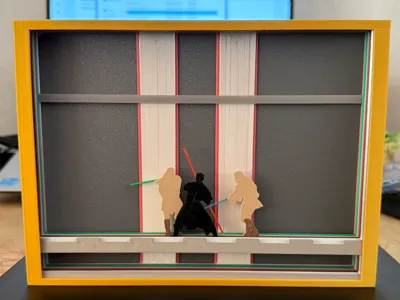 Duel of the Fates Star Wars Layered Art Diorama