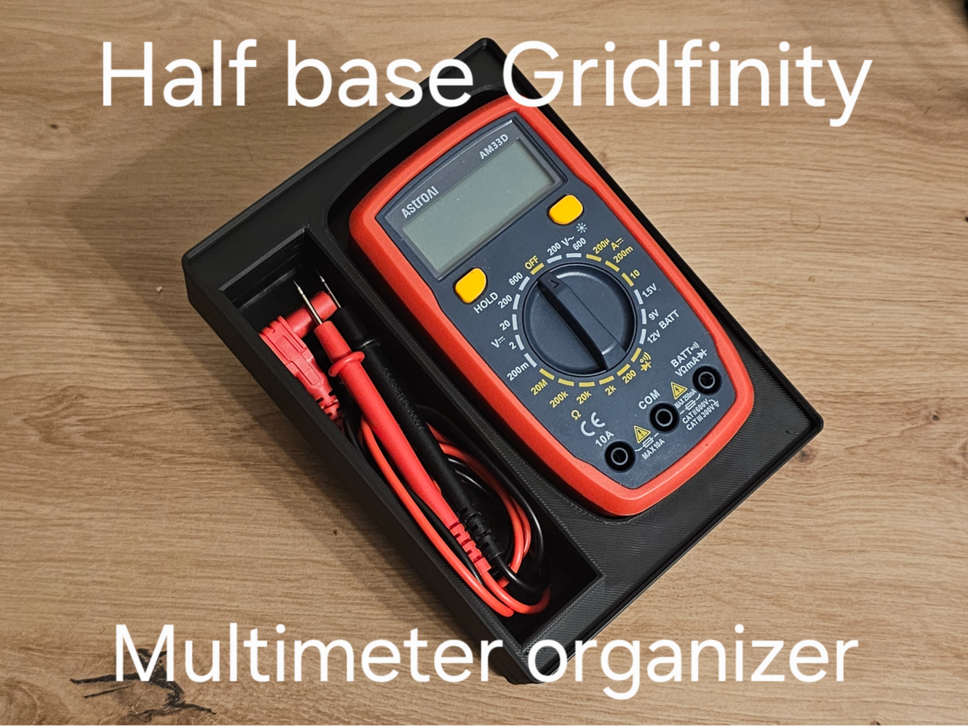 Multimeter half gridfinity organizer
