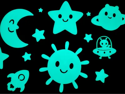 Glow in the dark - Space pack for kids