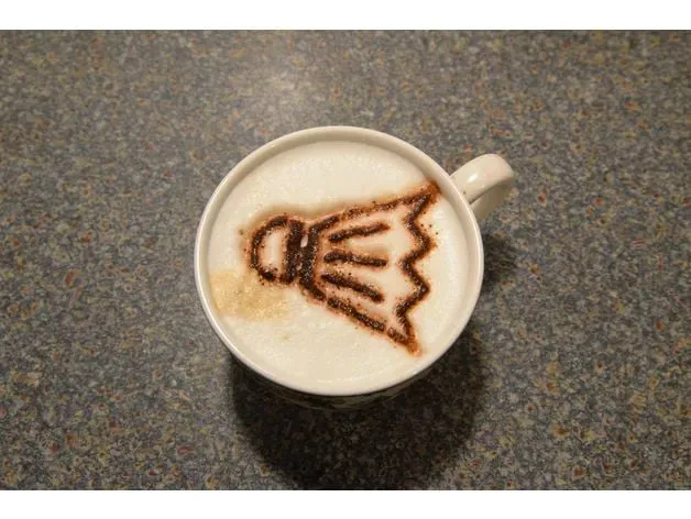 Shuttlecock Coffee Stencil