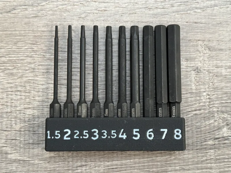 Magnetic Bit Holder for 1/4" Hex Allen Bits - Metric