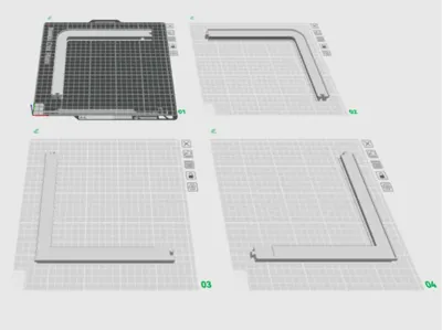 Bambu X1 carbon top glass riser for led lights 