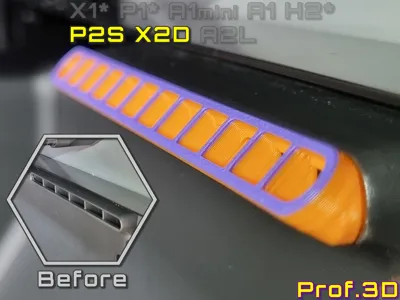 Right Chamber Fan Deflector ⧸ X2D, P2S No Warping
