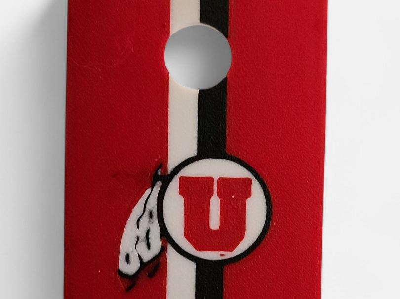 Utah Utes mini cornhole game board