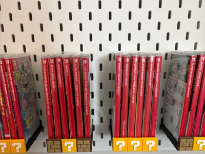 Nintendo Switch game holder - Ikea Skadis - Mario