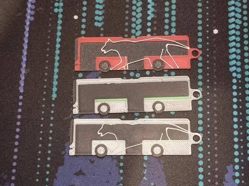 Volgren BZL Bus Keychains (Transperth)