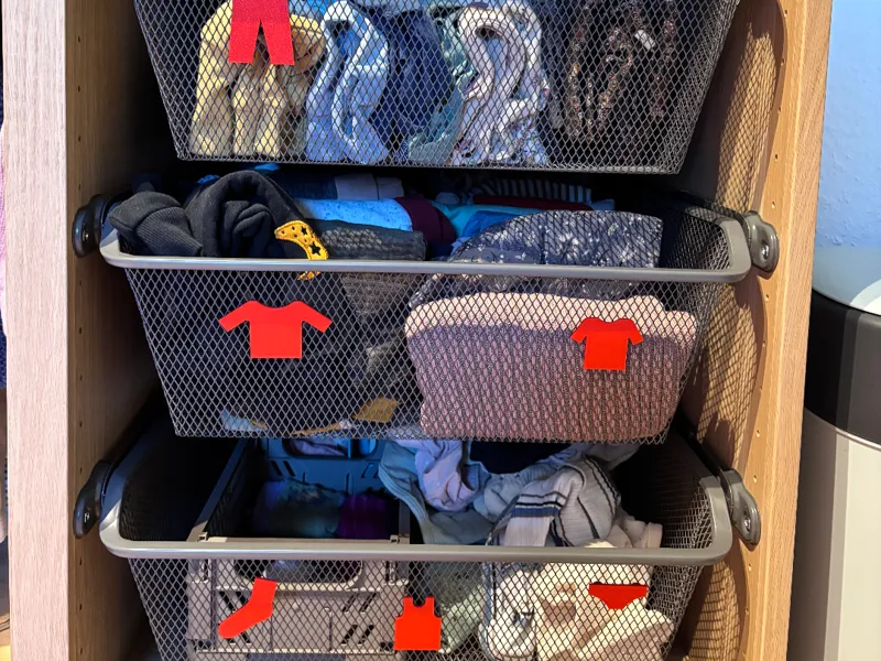 Symbole für Ikea Drahtkörbe Komplement und Trofast