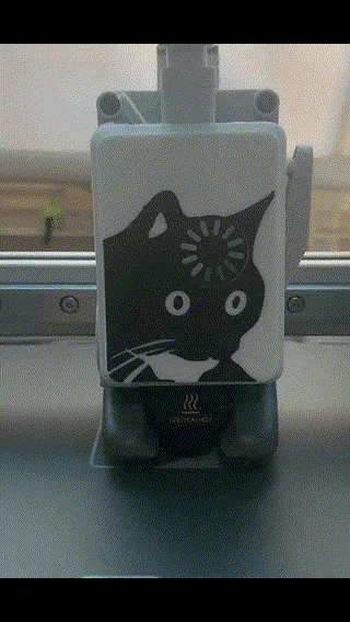 Confused cat meme cover of A1/A1mini extruder view 3
