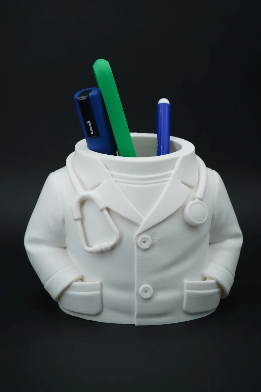Doctor Pen Holder / Desk Organizer - Lab Coat view 2