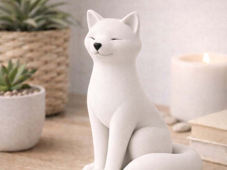 Minimalist Fox Figurine – Modern Home Decor