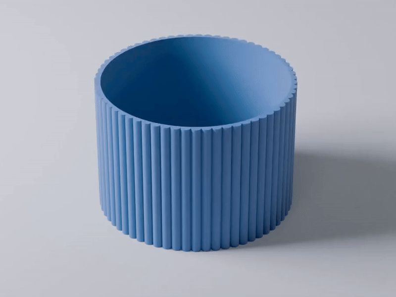 Customizable Ribbed Container